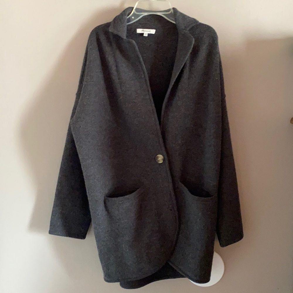 Madewell Gray Sweater Jacket